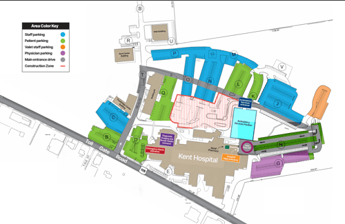 Kent Hospital Map